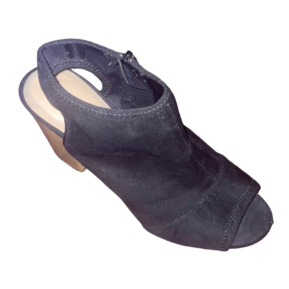 Apt. 9 Women’s Size 8.5 Black Faux Suede Open Toe… - image 6